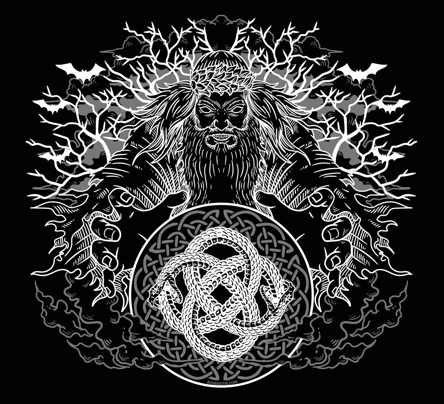 Druide kevrineg blanc