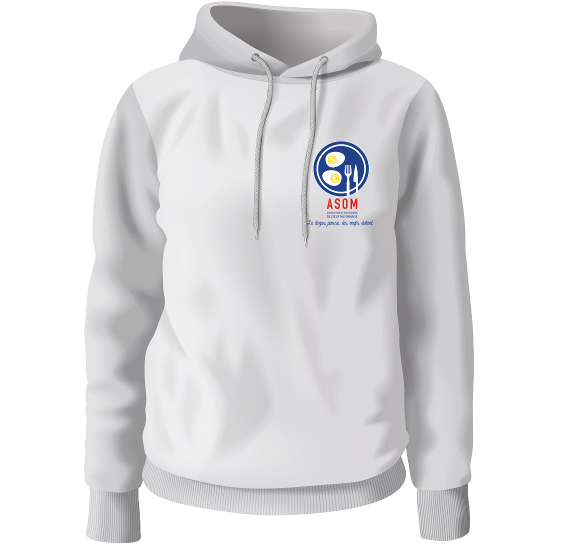 Hoodie blanc ASOM R°/V°