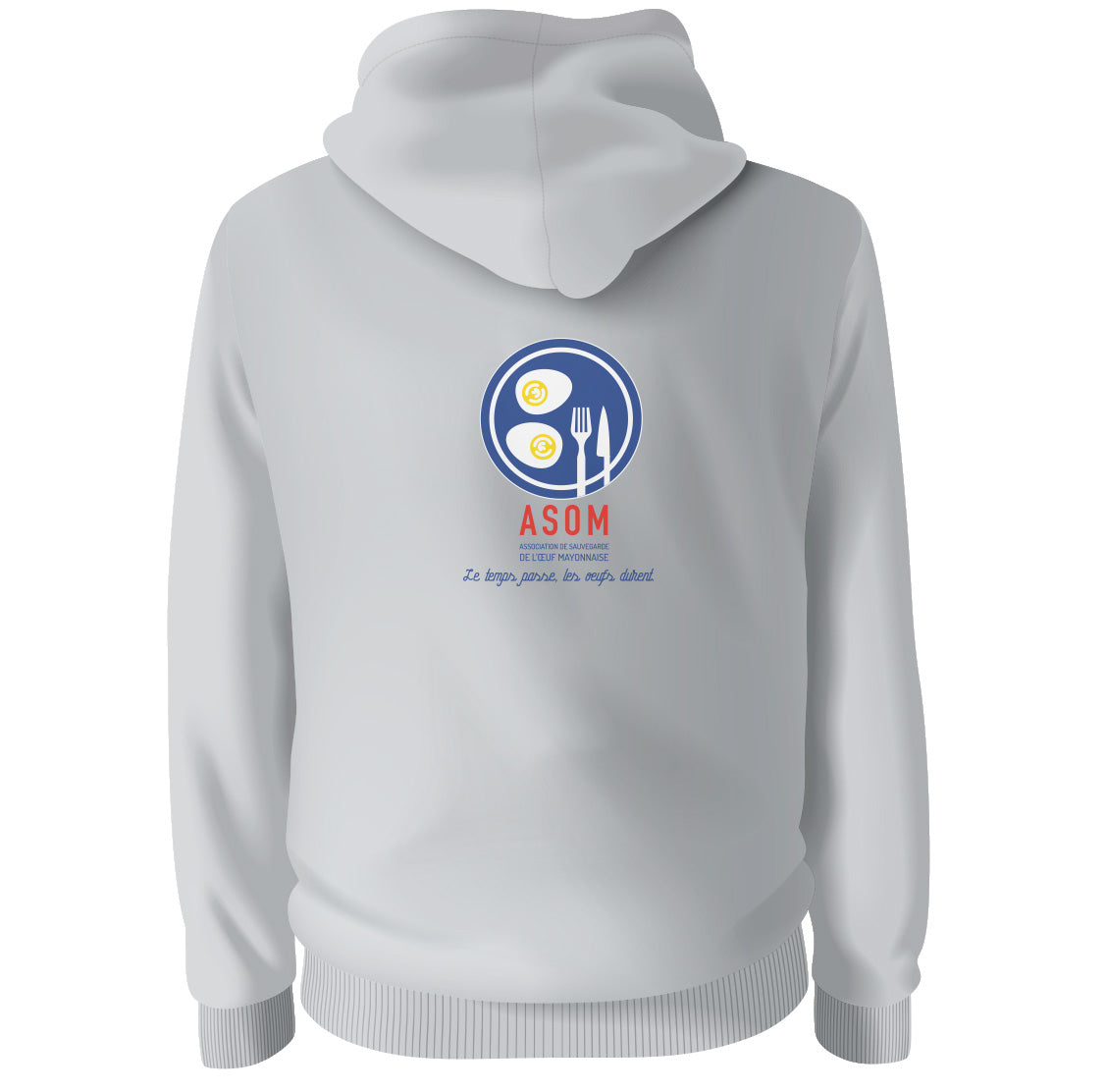 Hoodie blanc ASOM R°/V°