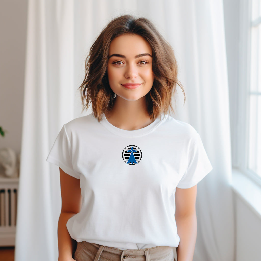 T-shirt Femme Hermine bleue