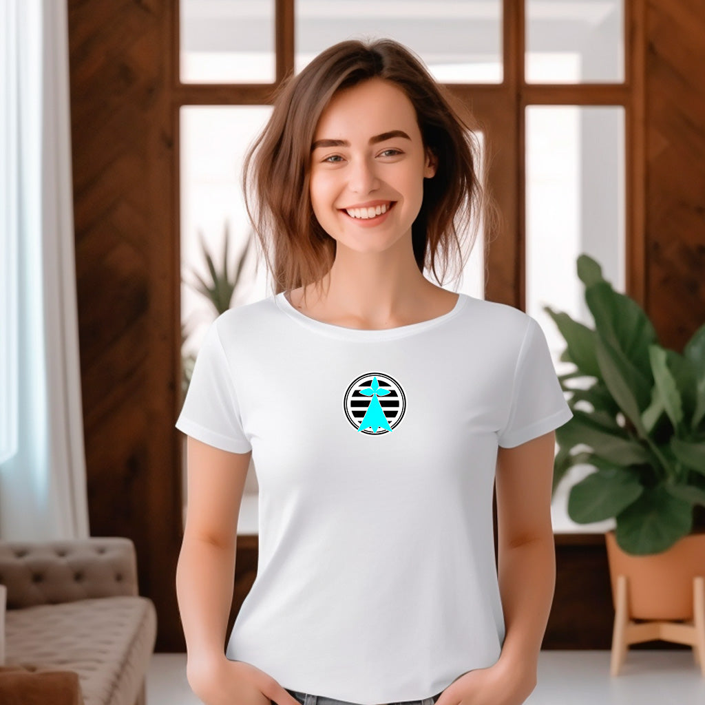 T-shirt Femme Hermine bleu ciel