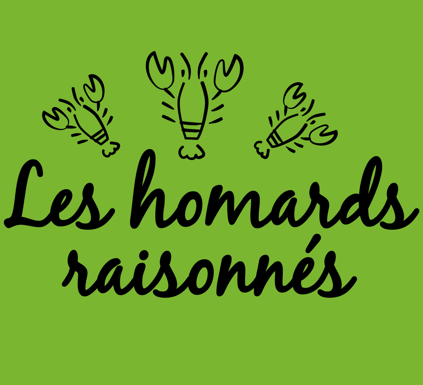 LES HOMARDS RAISONNES T-shirt gris R°/V°